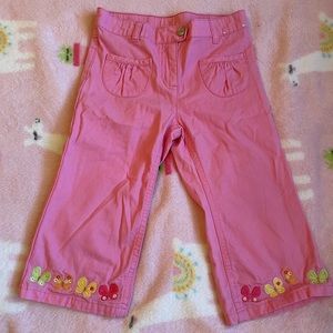 Gymboree, pink, embroidered pants 3T